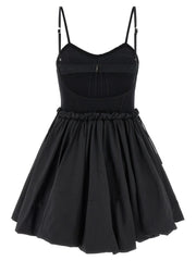 The Attico Black Polyamide Short Dress