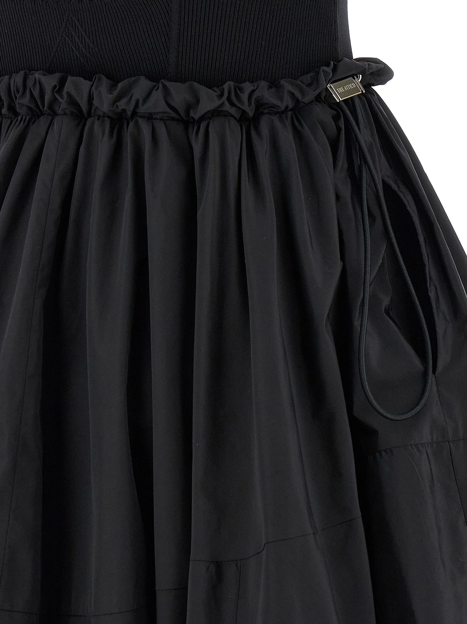 The Attico Black Polyamide Short Dress