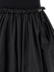 The Attico Black Polyamide Short Dress