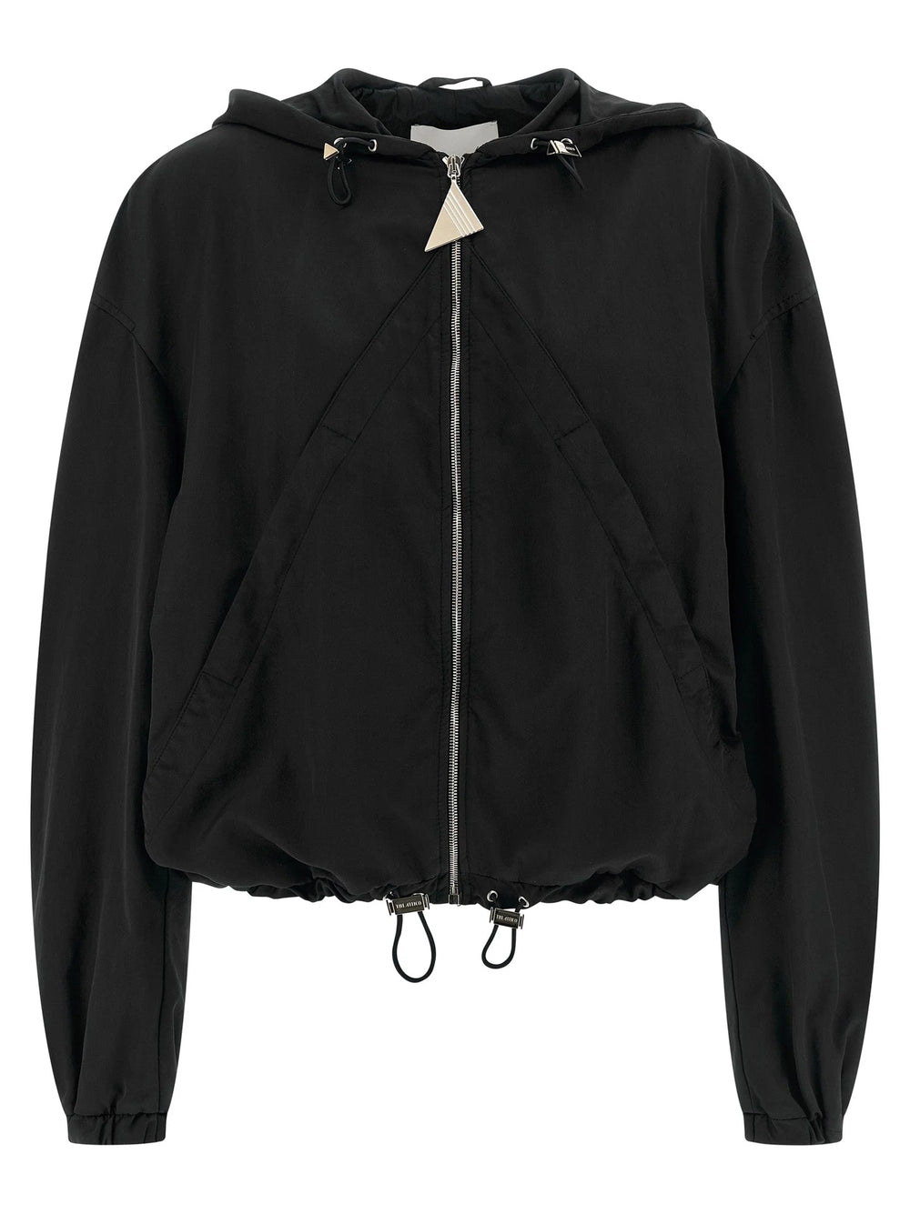 The Attico Black Polyester Bomber