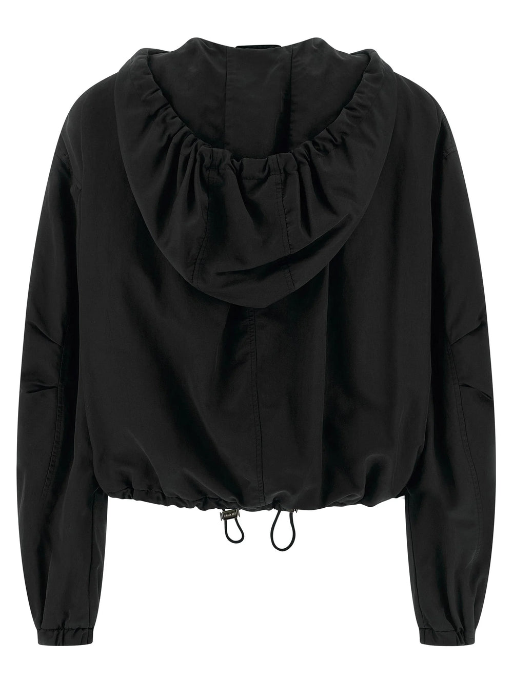 The Attico Black Polyester Bomber