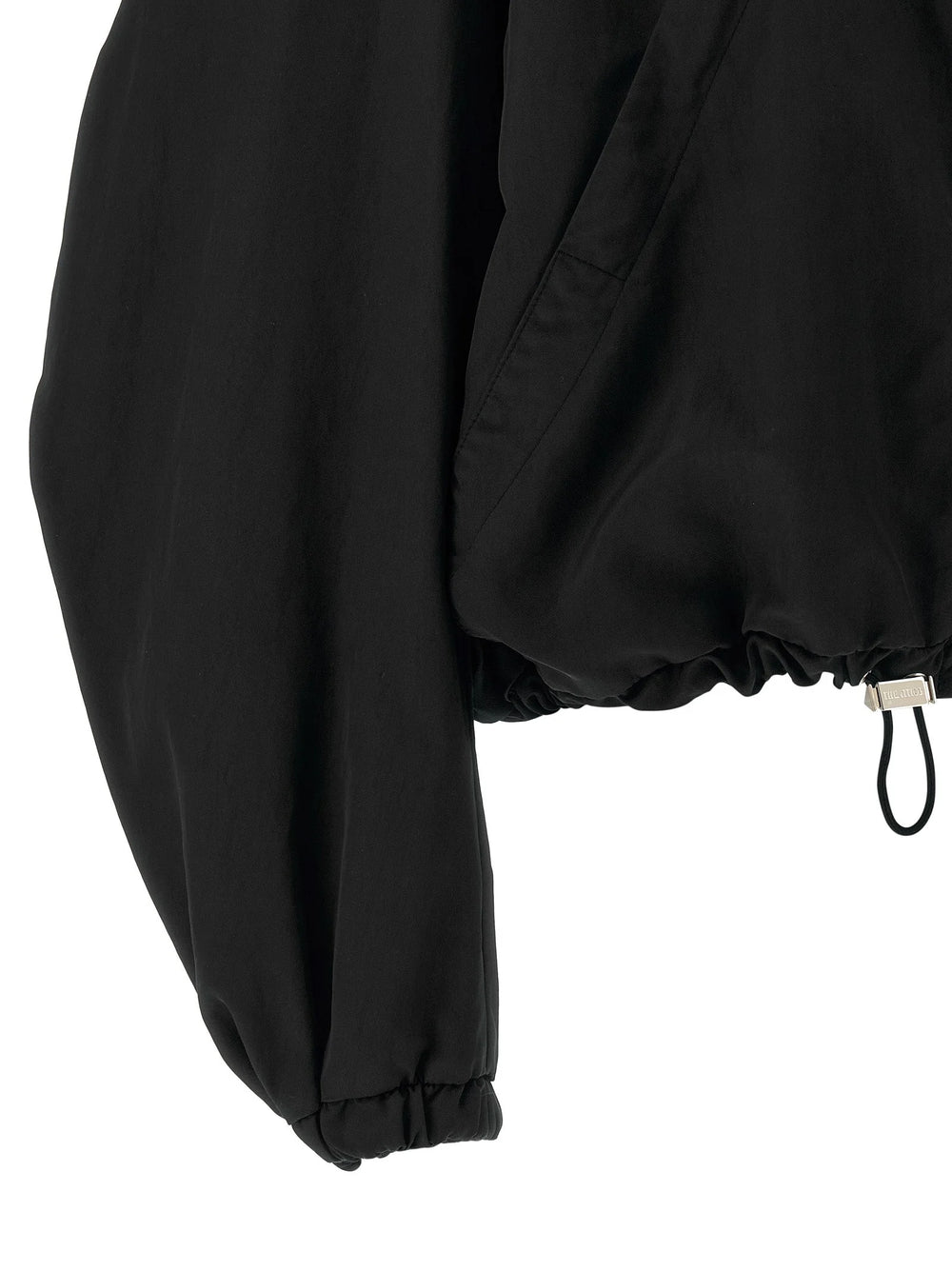 The Attico Black Polyester Bomber