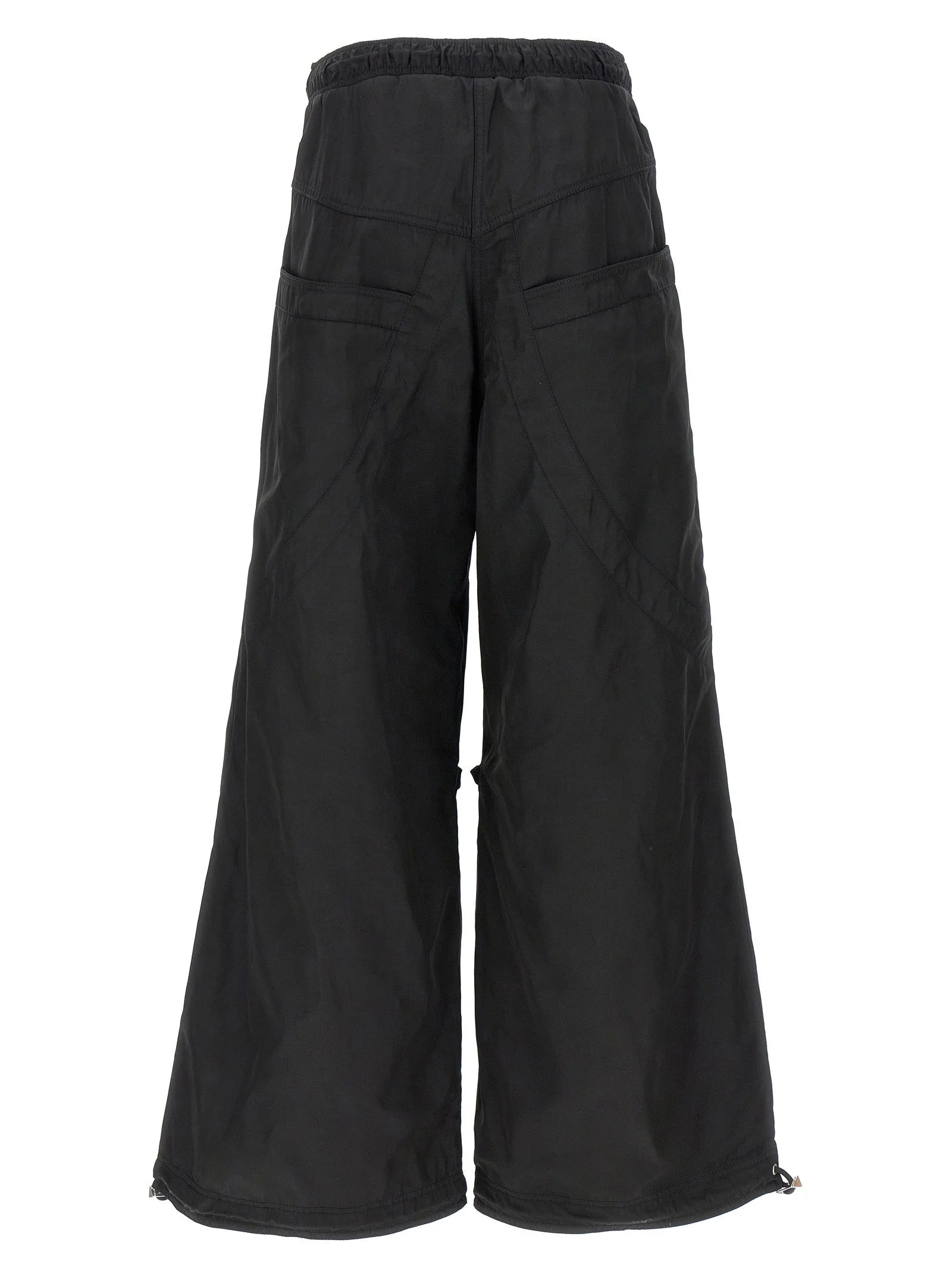 The Attico Black Polyester Casual Pants