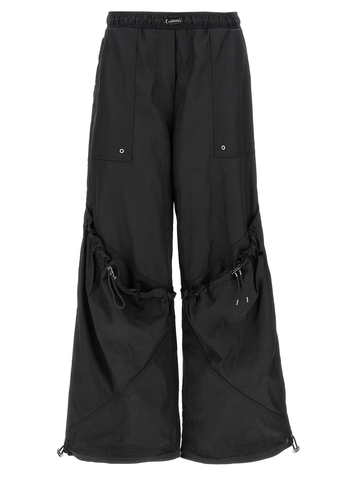 The Attico Black Polyester Casual Pants