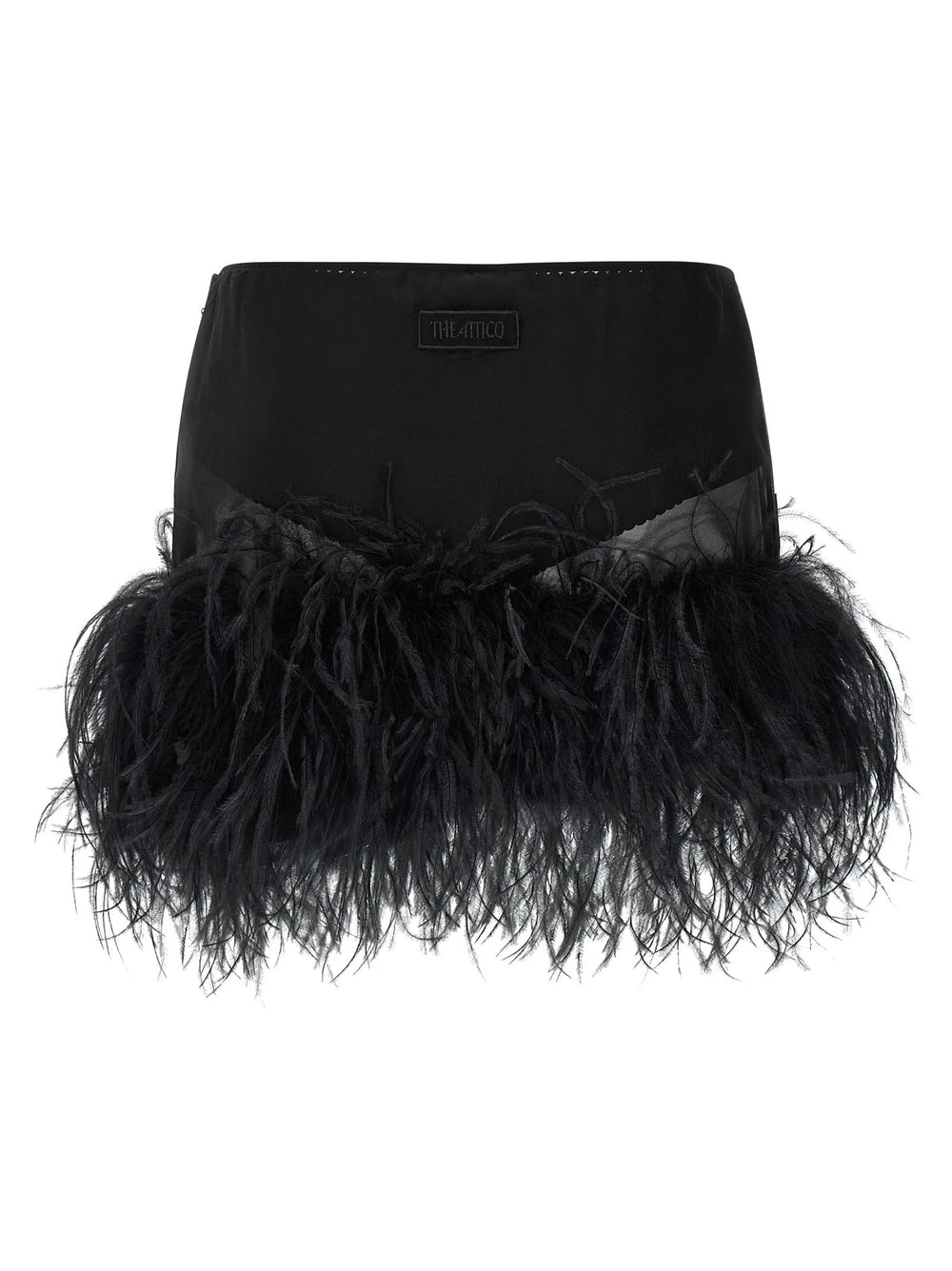 The Attico Black Polyester Long Skirt - IT42