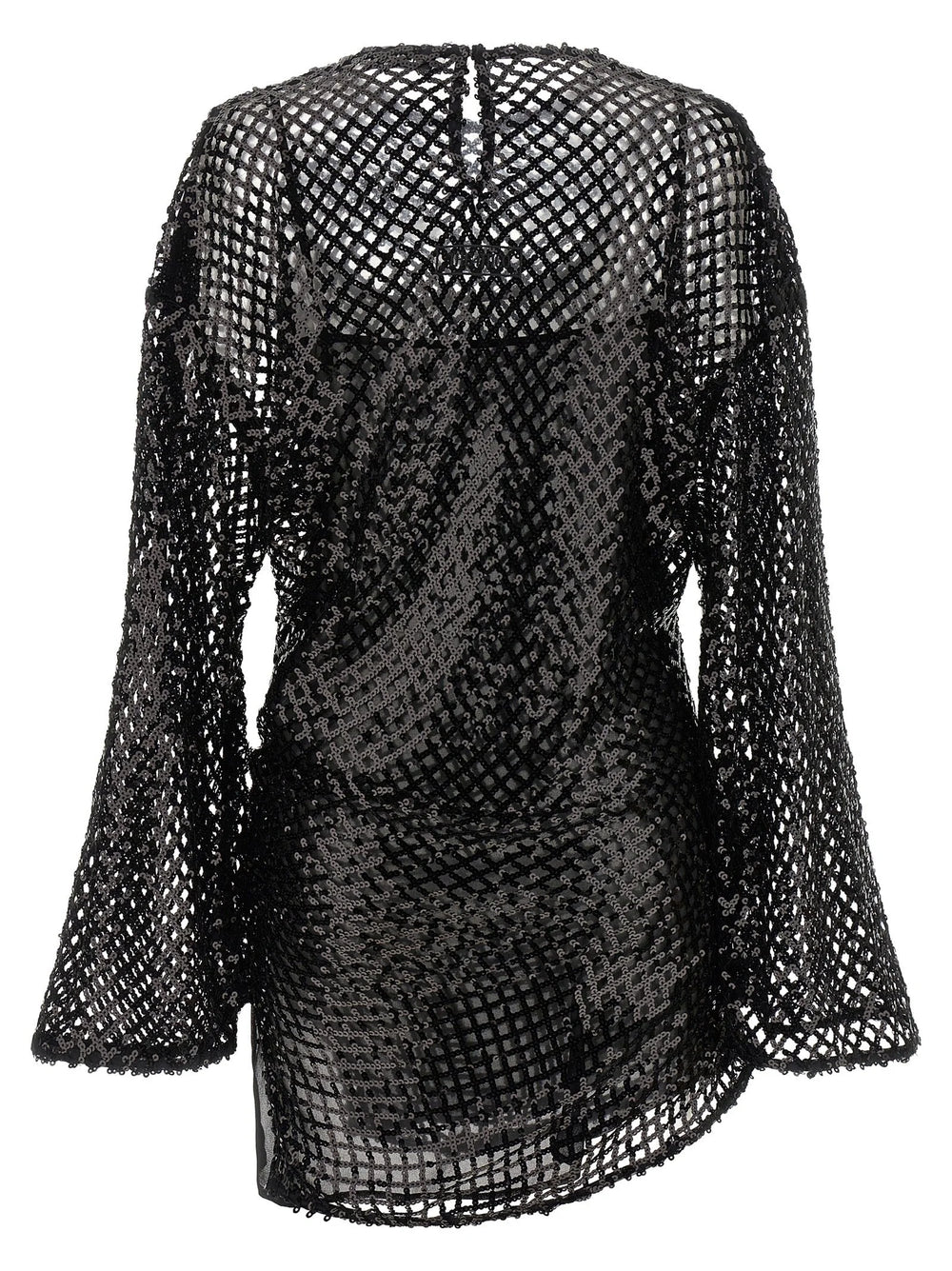 The Attico Black Polyester Short Dress - IT38