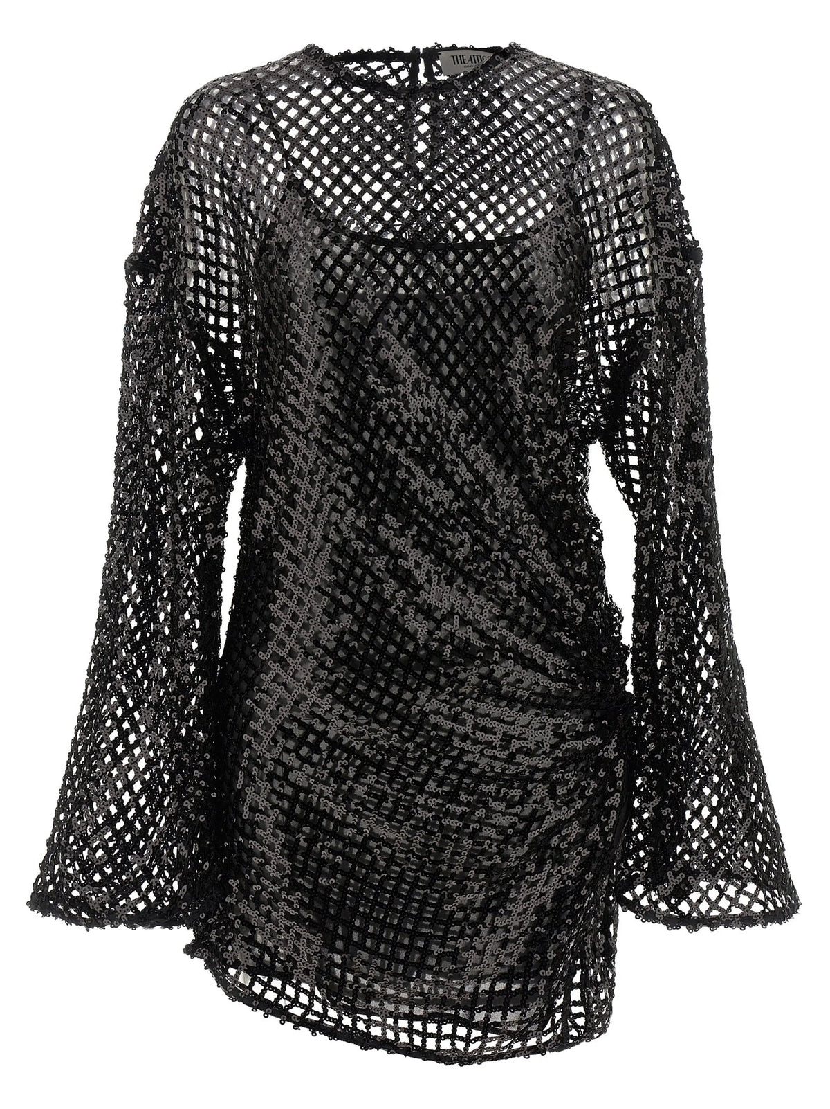 The Attico Black Polyester Short Dress - IT38
