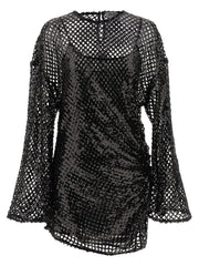 The Attico Black Polyester Short Dress - IT38