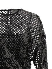 The Attico Black Polyester Short Dress - IT38
