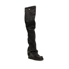 The Attico Black Polyurethane Over The Knee