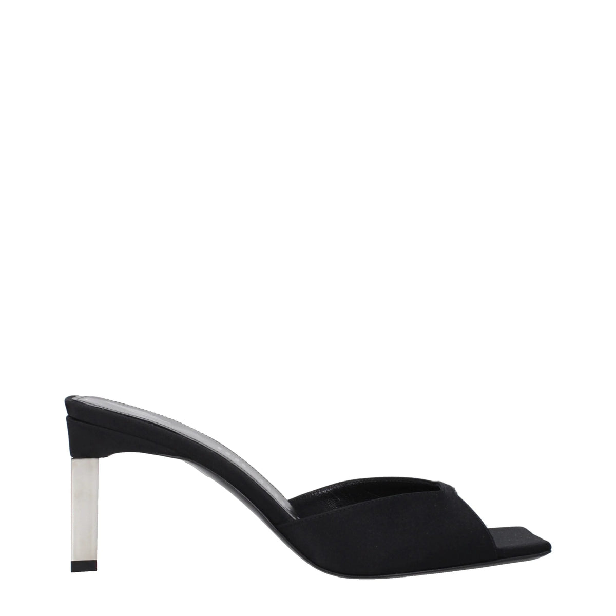The Attico Black Satin Stiletto Heels Sandals - Sandals