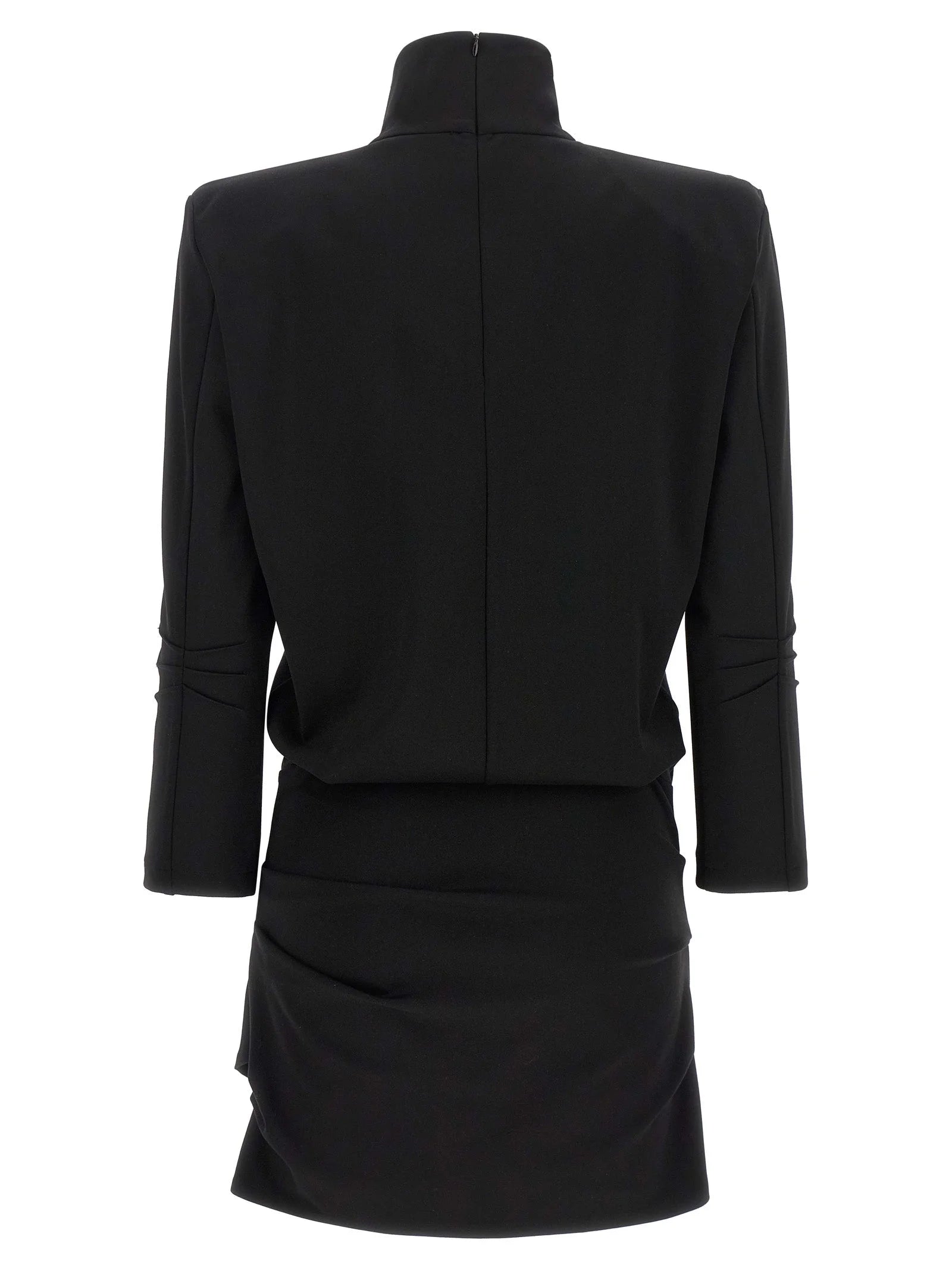 The Attico Black Viscose Short Dress