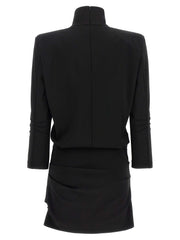 The Attico Black Viscose Short Dress