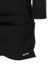 The Attico Black Viscose Short Dress