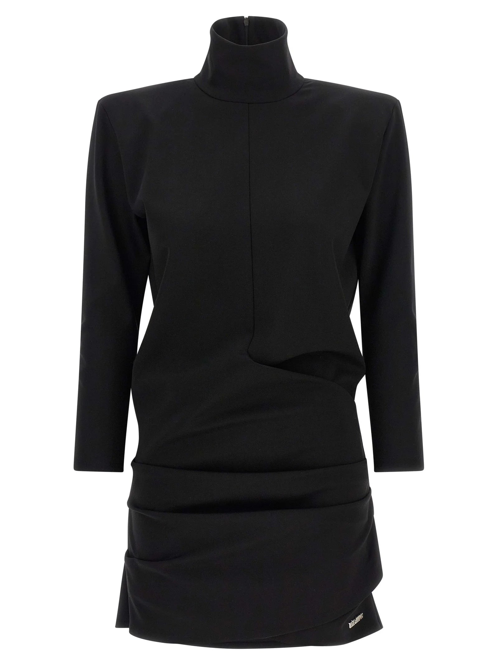 The Attico Black Viscose Short Dress