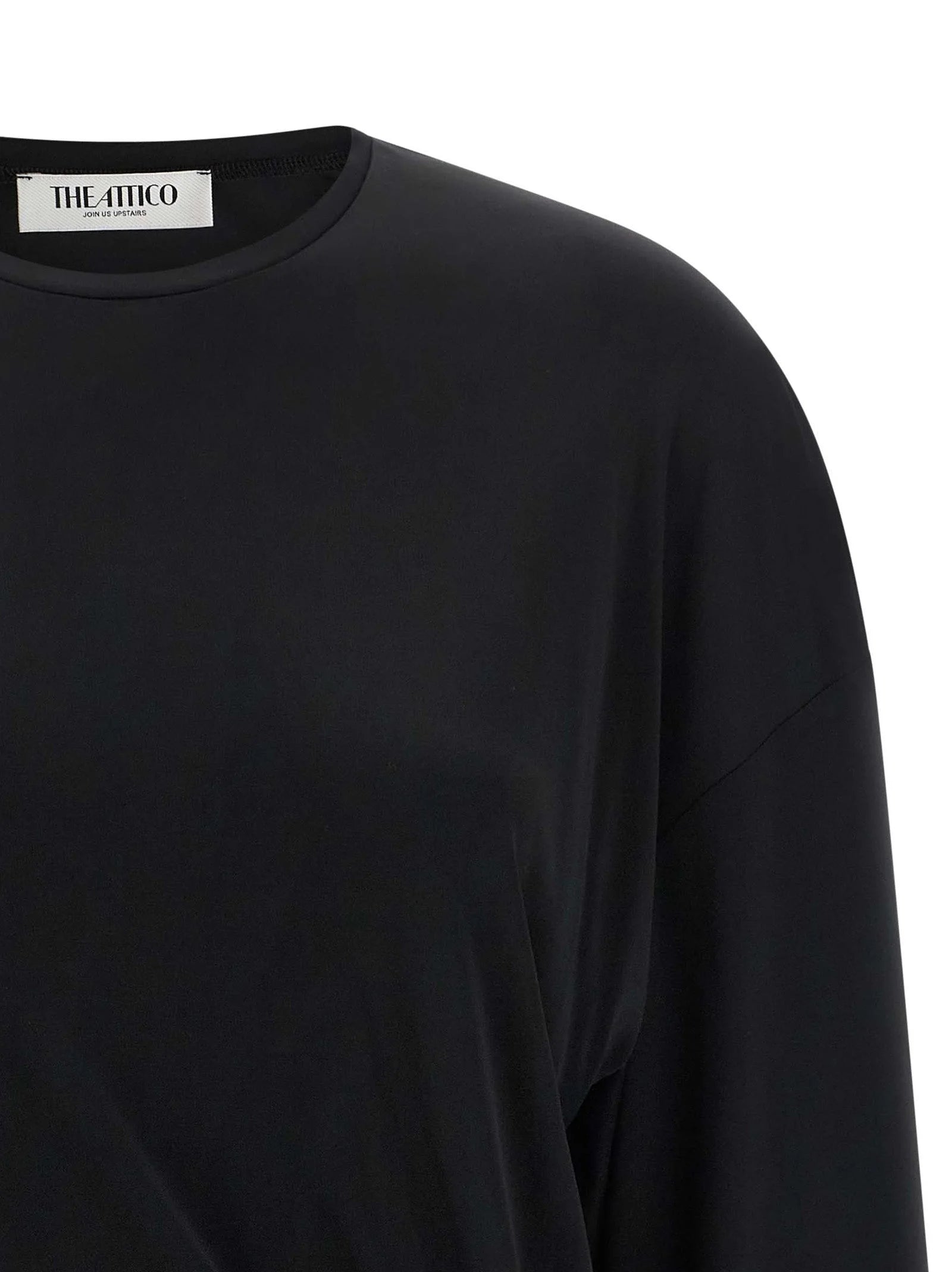 The Attico Black Viscose Short Dress - IT40