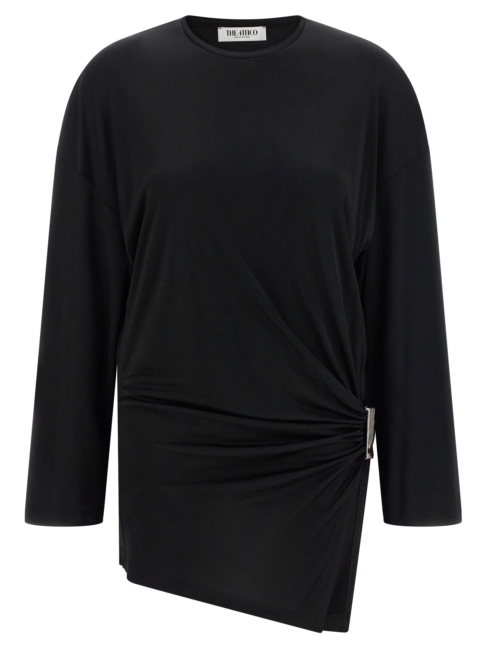 The Attico Black Viscose Short Dress - IT40