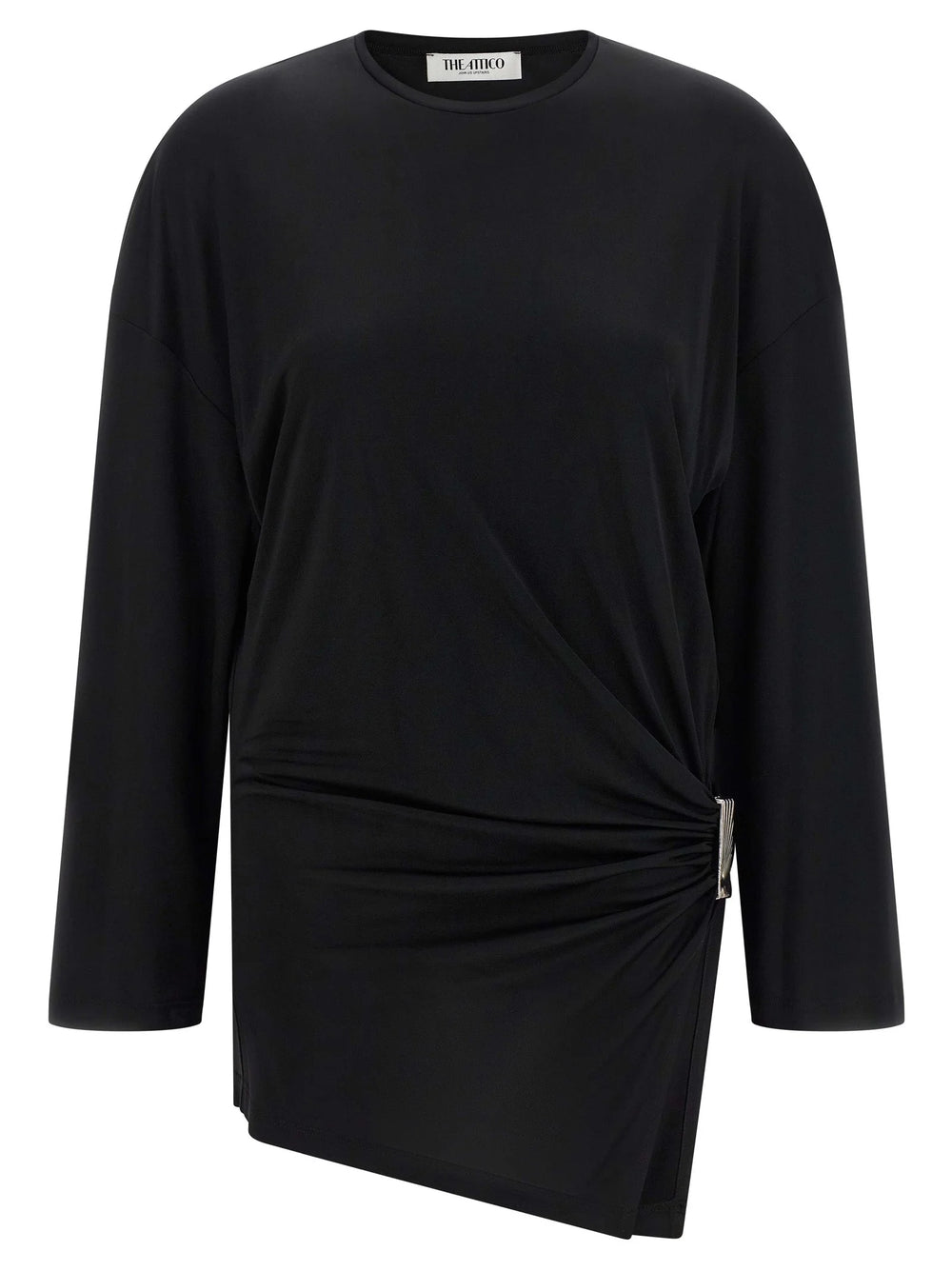 The Attico Black Viscose Short Dress - IT40