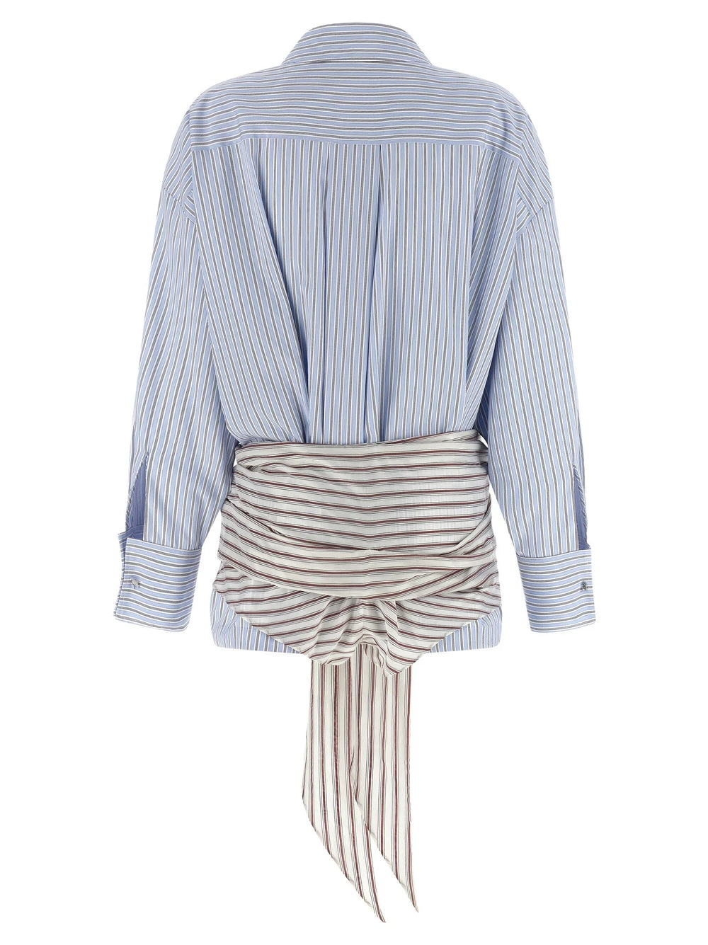 The Attico Blue Cotton Short Dress