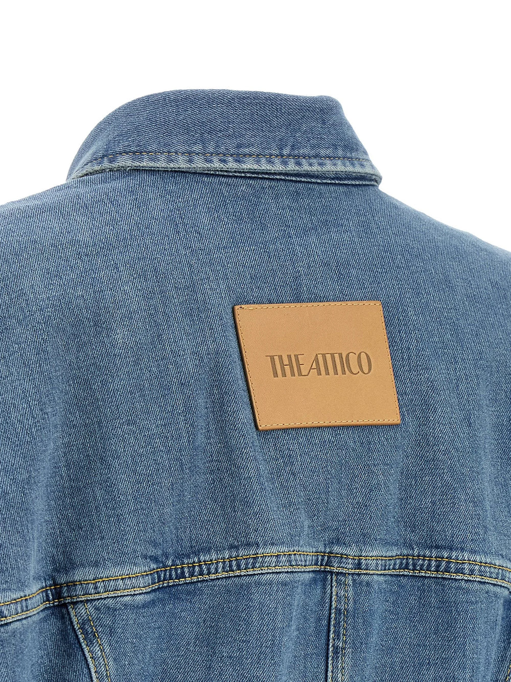 The Attico Blue Cotton Short Dress