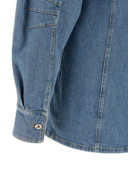 The Attico Blue Cotton Short Dress