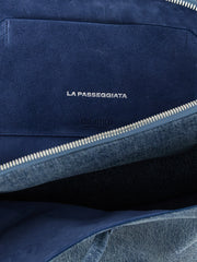 The Attico Blue Cotton Shoulder Bag