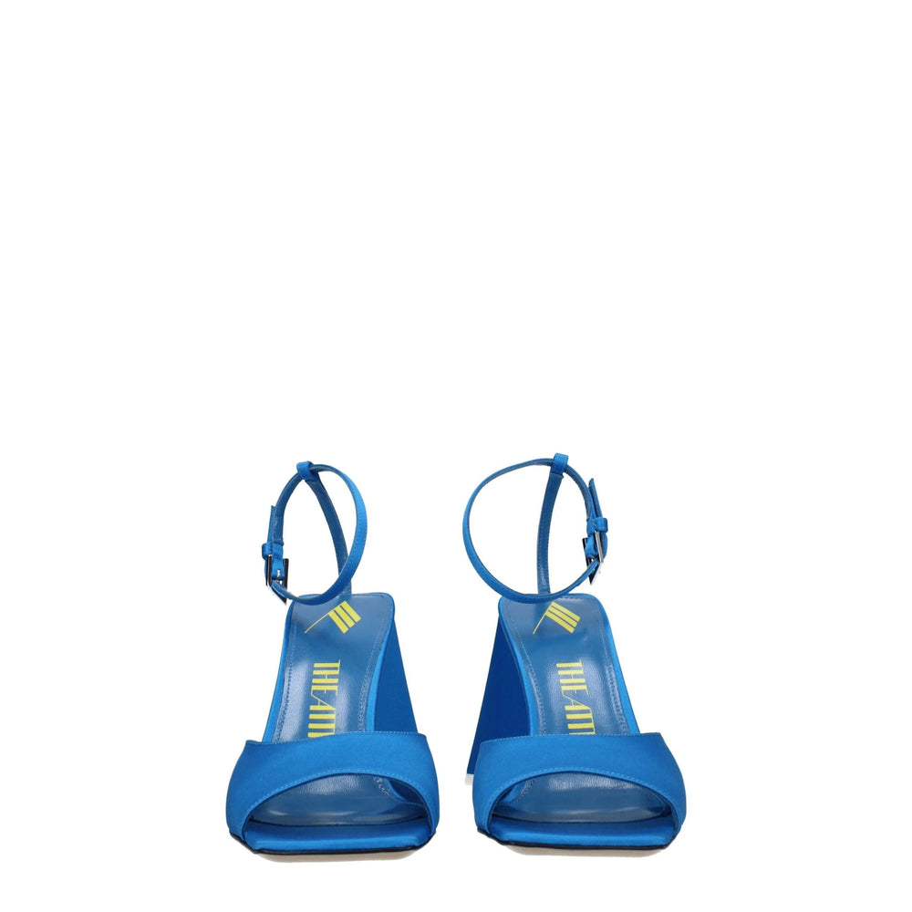 The Attico Blue Satin Stiletto Heels Sandals - Sandals