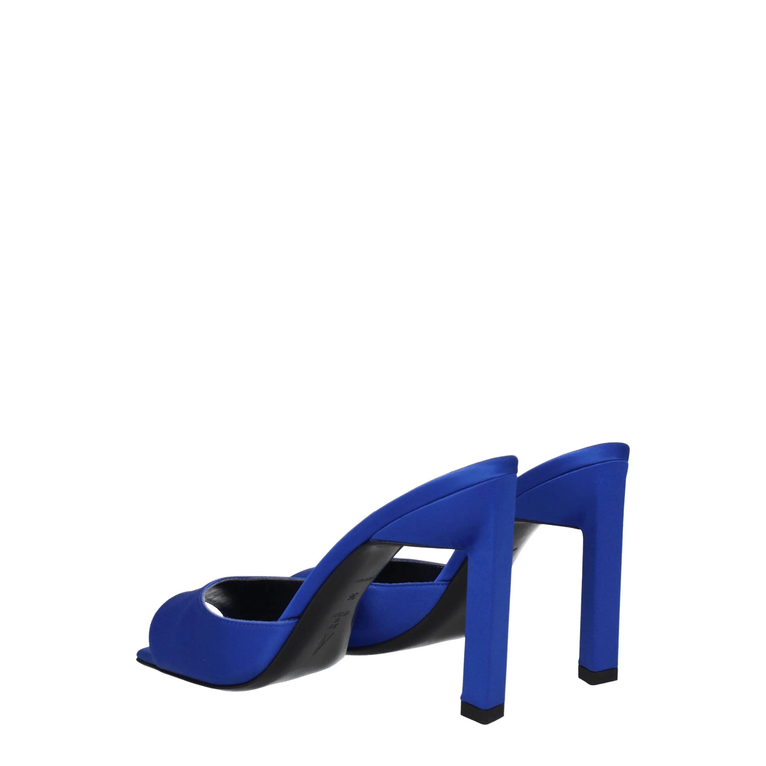 The Attico Blue Satin Stiletto Heels Sandals