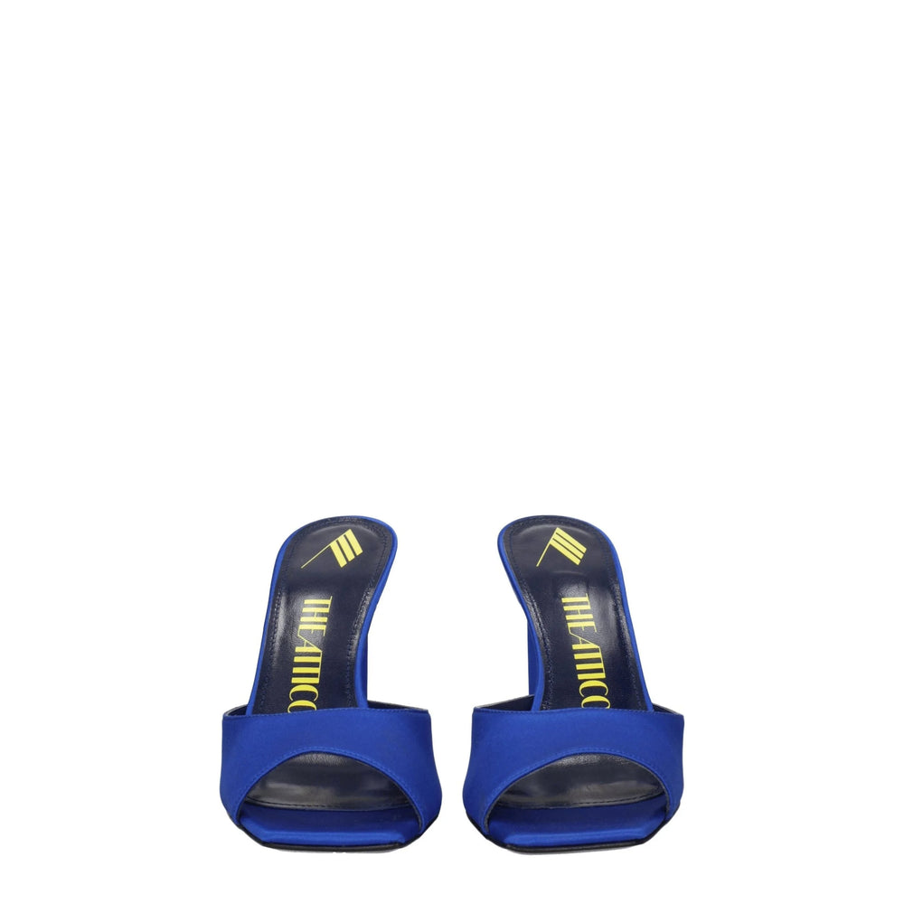 The Attico Blue Satin Stiletto Heels Sandals - Sandals