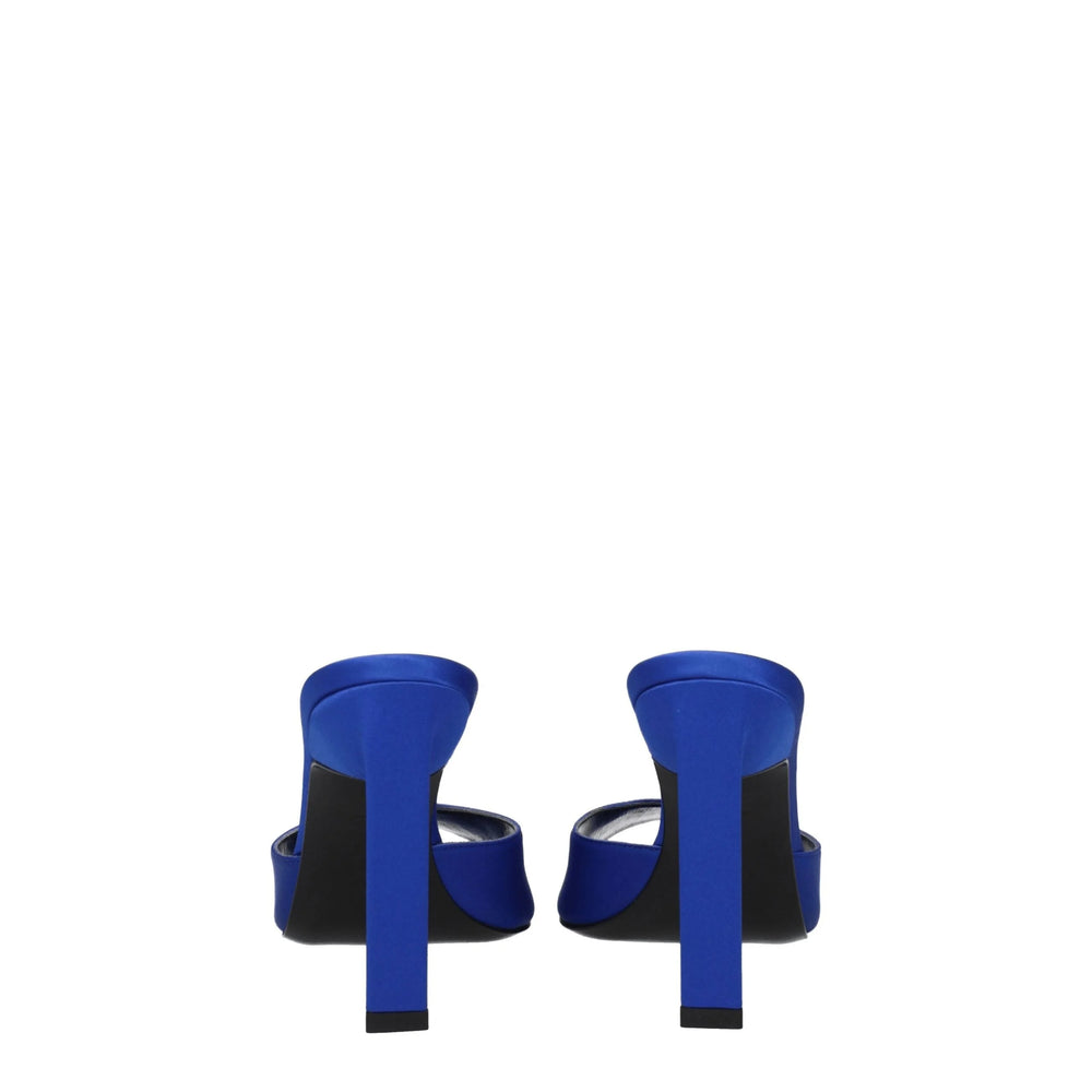 The Attico Blue Satin Stiletto Heels Sandals - Sandals