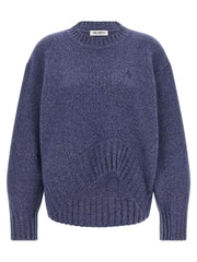 The Attico Blue Virgin Wool Cardigan