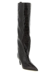 The Attico Bottines hautes en cuir bovin marron
