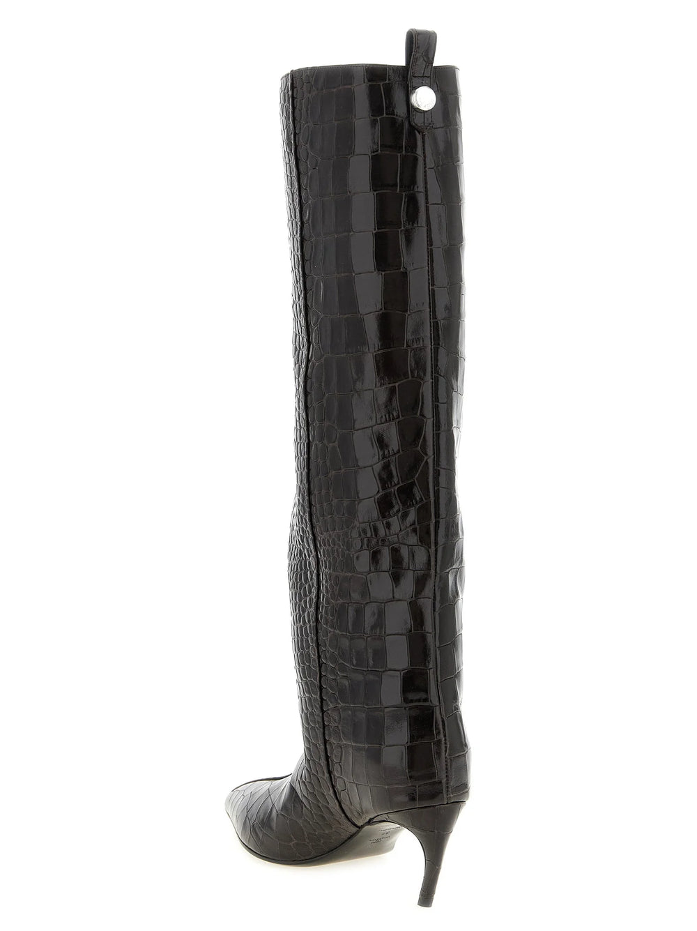The Attico Bottines hautes en cuir bovin marron