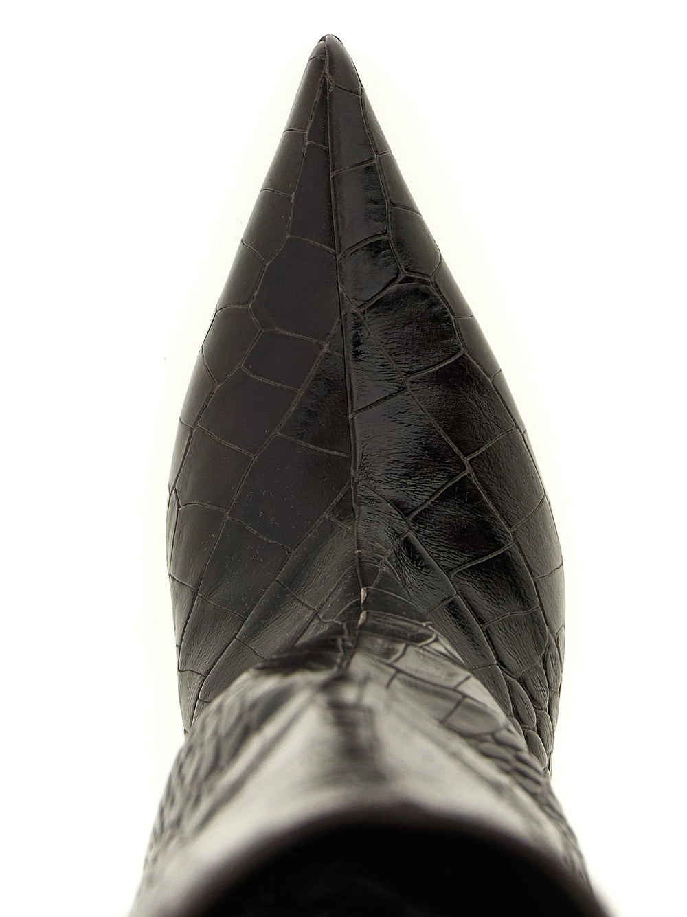 The Attico Bottines hautes en cuir bovin marron