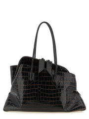 The Attico Brown Bovine Leather Shoulder Bag
