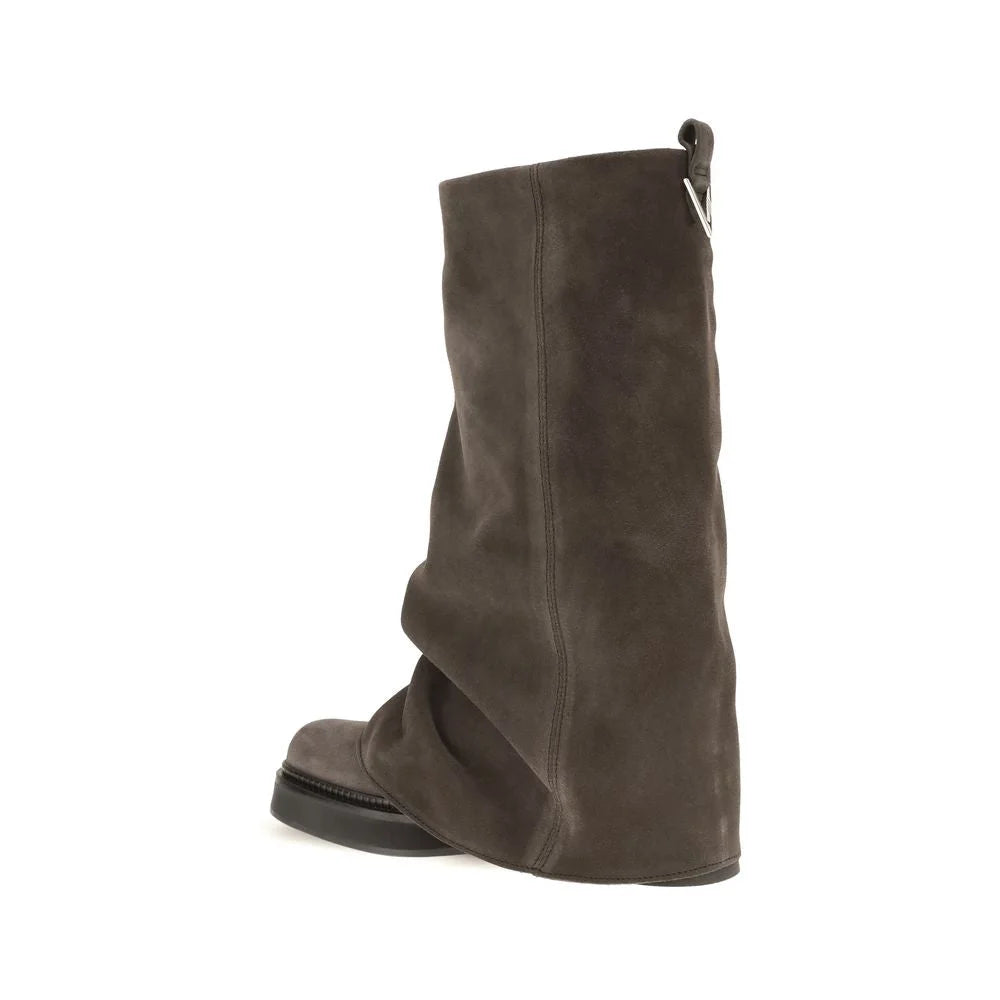 The Attico Brown Calf Leather Bos Taurus Boots