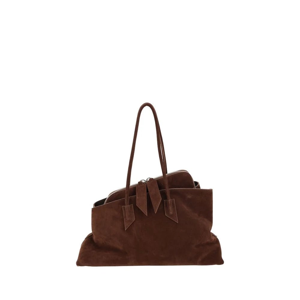 The Attico Brown Calf Leather Bos Taurus Shoulder Bag
