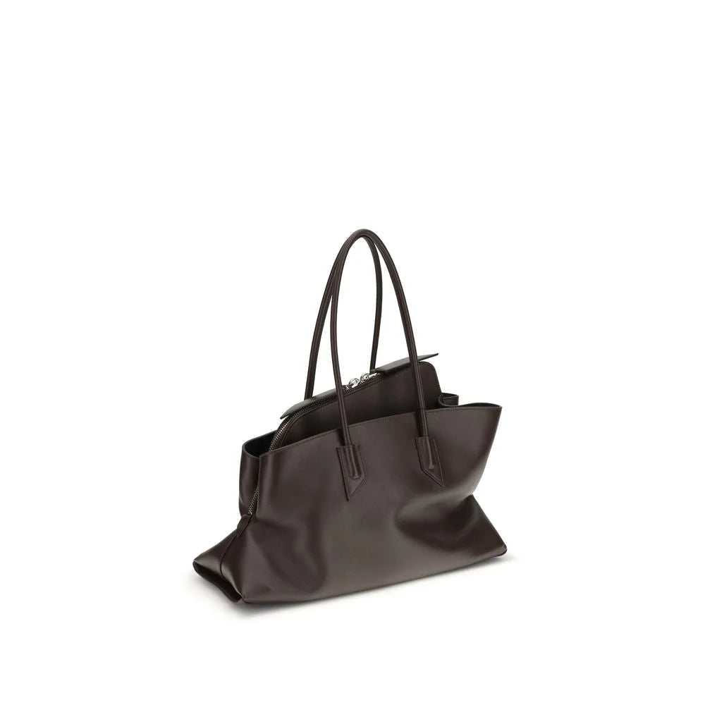 The Attico Brown Calf Leather Bos Taurus Shoulder Bag
