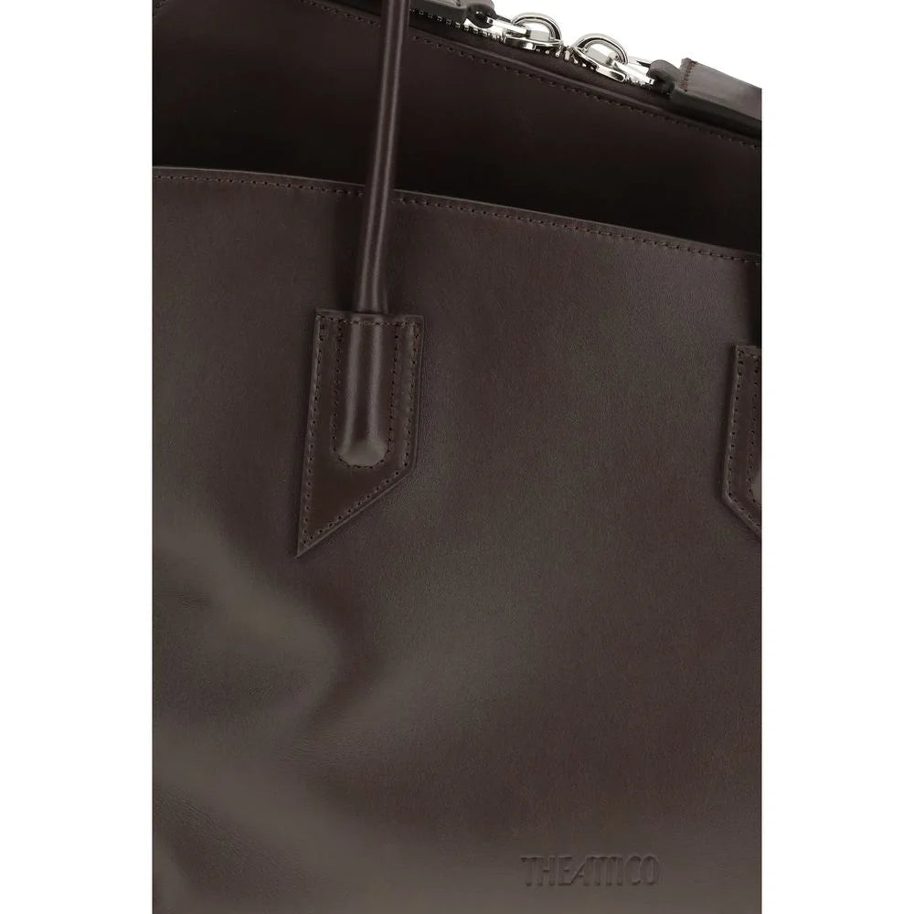 The Attico Brown Calf Leather Bos Taurus Shoulder Bag