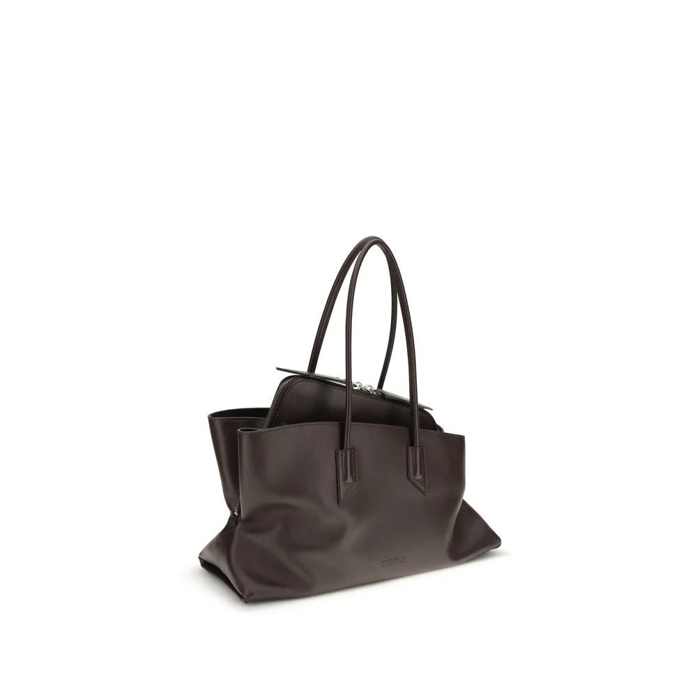 The Attico Brown Calf Leather Bos Taurus Shoulder Bag