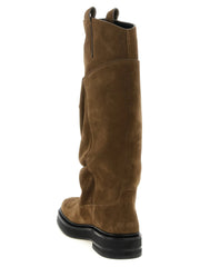 The Attico Brown Calfskin Over The Knee