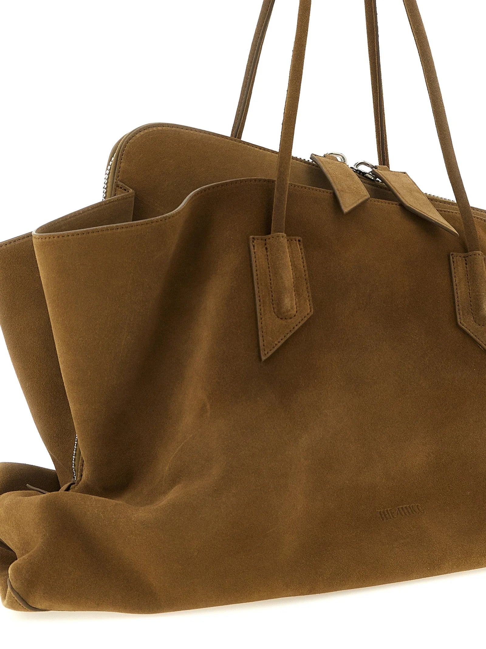 The Attico Brown Calfskin Shoulder Bag
