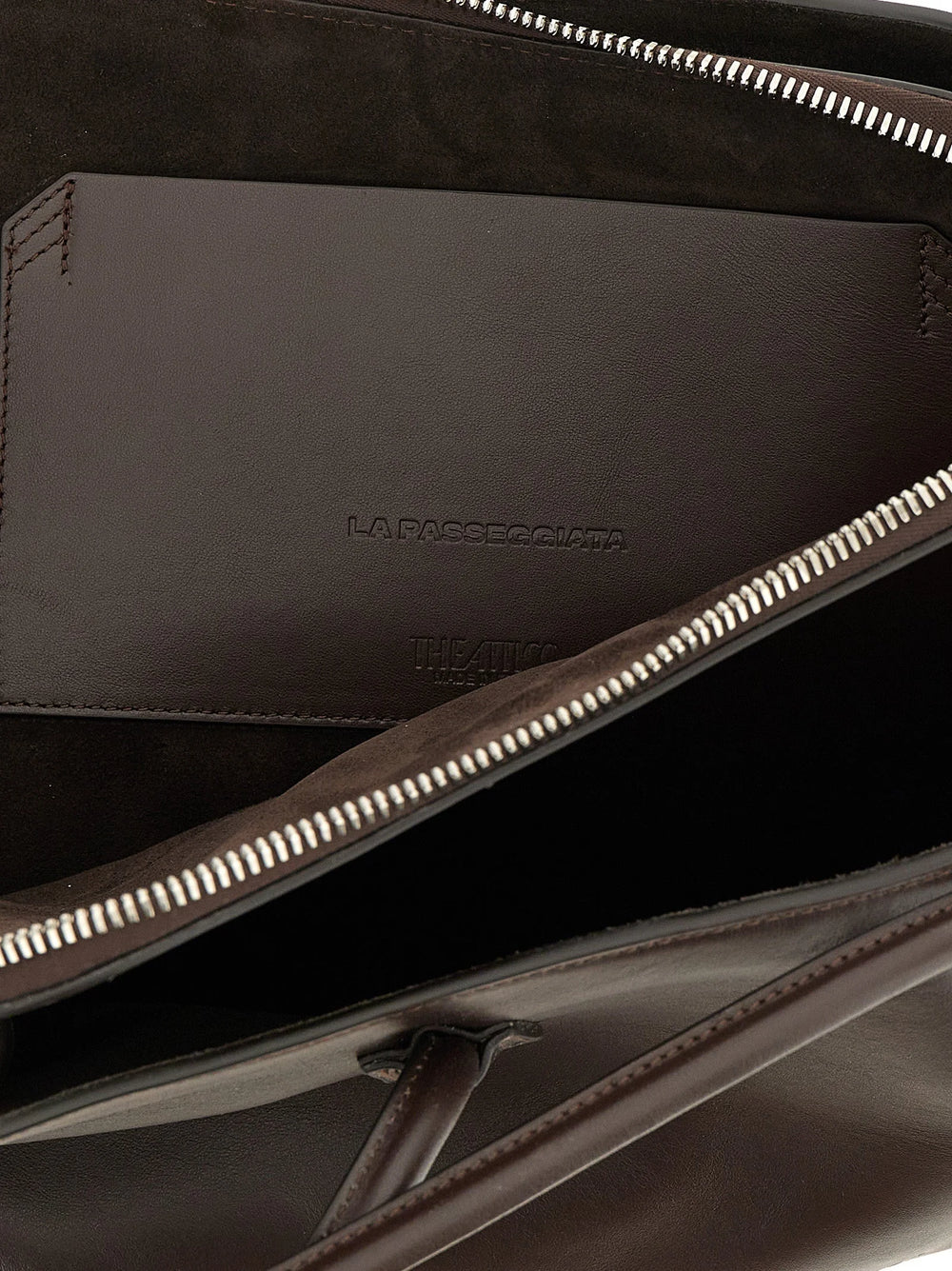 The Attico Brown Calfskin Shoulder Bag
