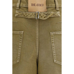 The Attico Brown Cotton Jeans Denim