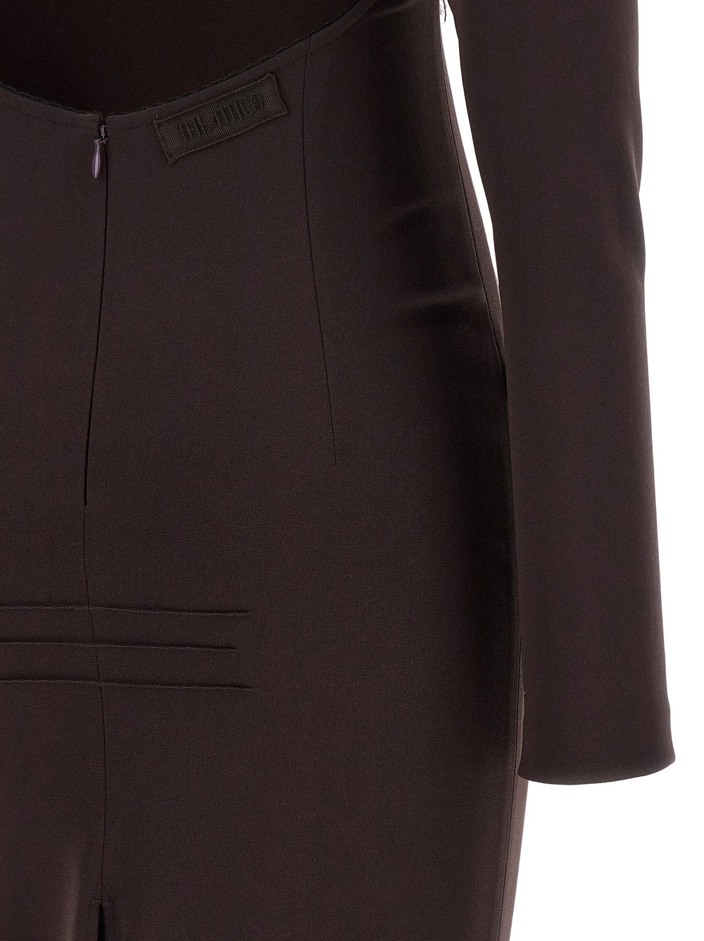 The Attico Brown Viscose Long Dress