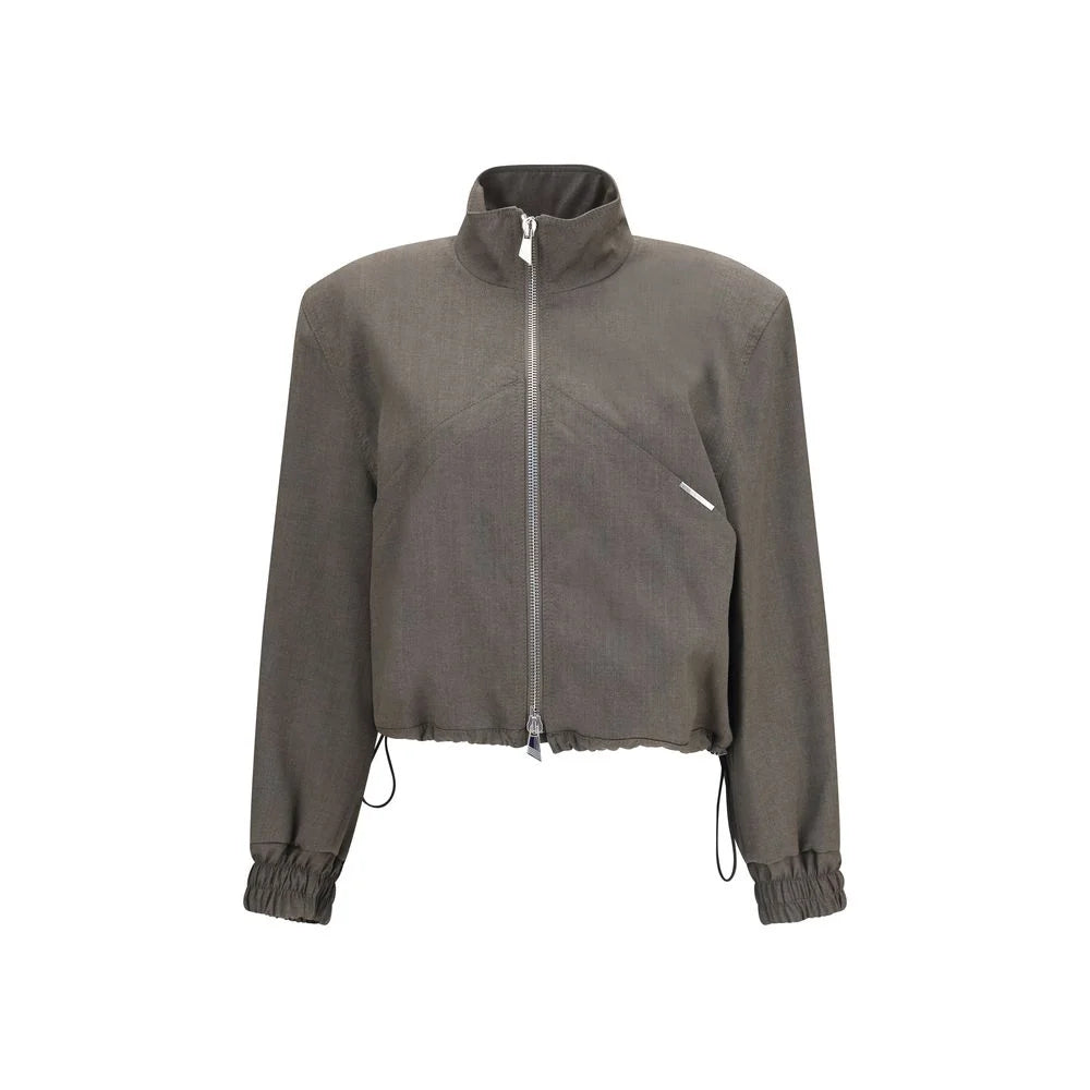 The Attico Brown Wool Oves Aries Bomber