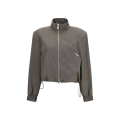 The Attico Brown Wool Oves Aries Bomber