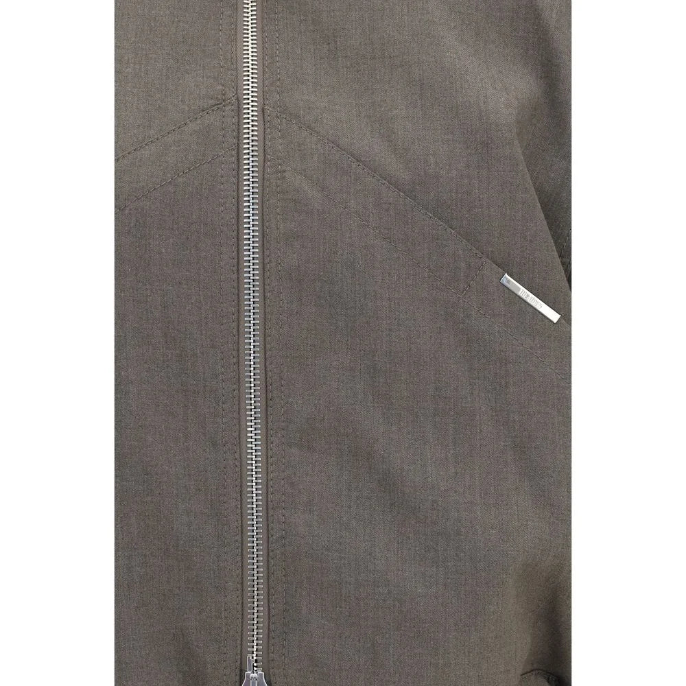 The Attico Brown Wool Oves Aries Bomber