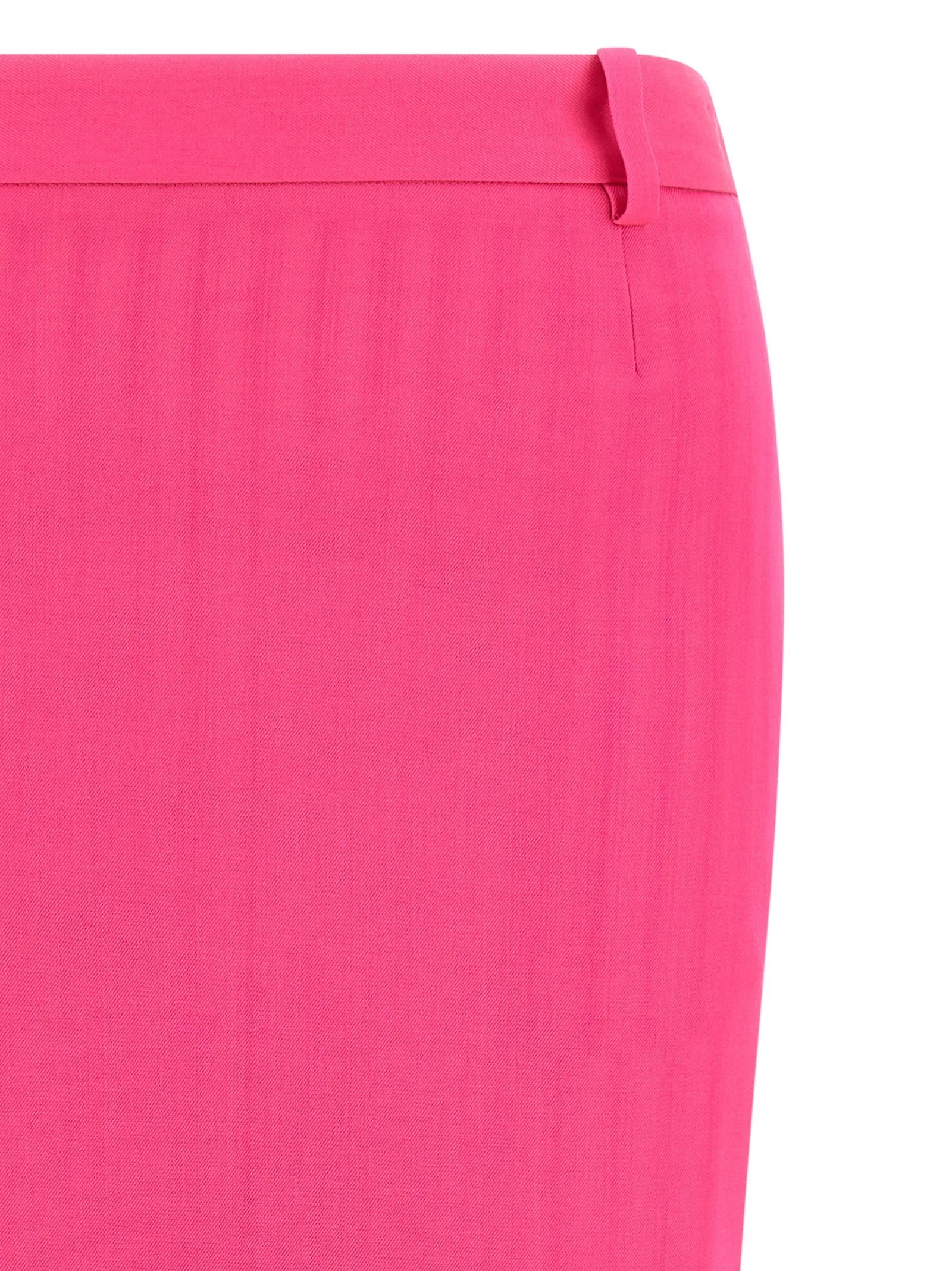 The Attico Fuchsia Virgin Wool Midi Skirt - IT38