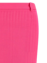 The Attico Fuchsia Virgin Wool Midi Skirt - IT38